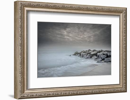 USA, New Jersey, Cape May National Seashore. Stormy beach.-Jaynes Gallery-Framed Photographic Print