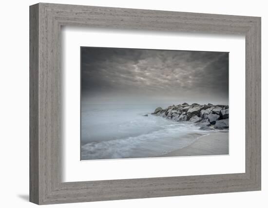 USA, New Jersey, Cape May National Seashore. Stormy beach.-Jaynes Gallery-Framed Photographic Print