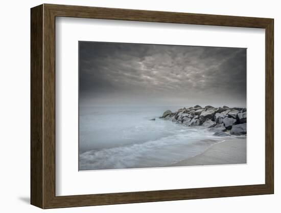 USA, New Jersey, Cape May National Seashore. Stormy beach.-Jaynes Gallery-Framed Photographic Print