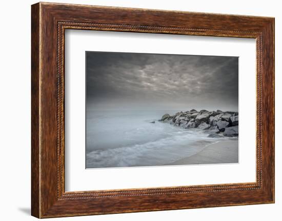 USA, New Jersey, Cape May National Seashore. Stormy beach.-Jaynes Gallery-Framed Photographic Print