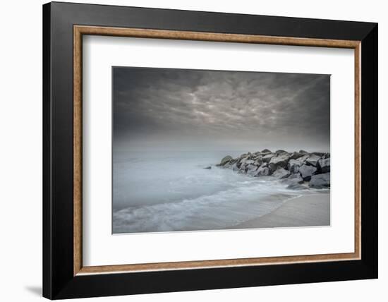 USA, New Jersey, Cape May National Seashore. Stormy beach.-Jaynes Gallery-Framed Photographic Print