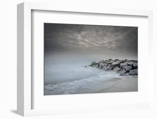 USA, New Jersey, Cape May National Seashore. Stormy beach.-Jaynes Gallery-Framed Photographic Print