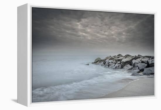 USA, New Jersey, Cape May National Seashore. Stormy beach.-Jaynes Gallery-Framed Premier Image Canvas