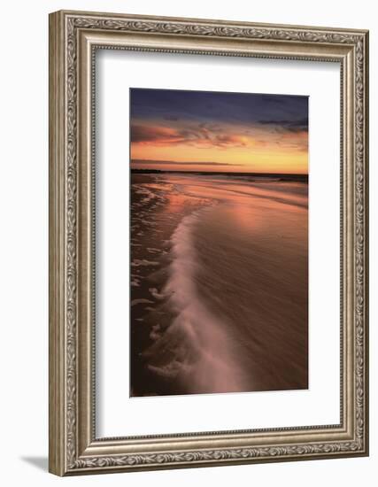 USA, New Jersey, Cape May National Seashore. Sunrise on ocean shore.-Jaynes Gallery-Framed Photographic Print