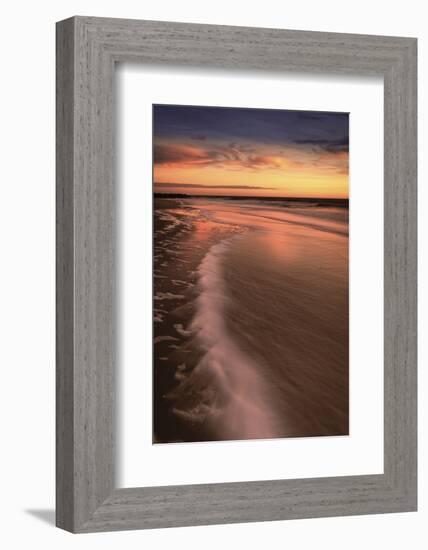 USA, New Jersey, Cape May National Seashore. Sunrise on ocean shore.-Jaynes Gallery-Framed Photographic Print