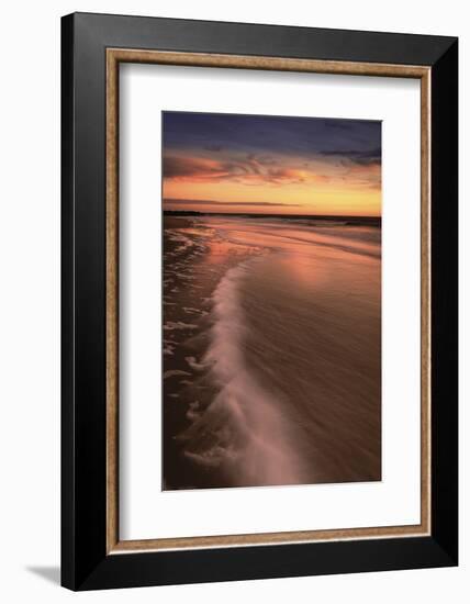 USA, New Jersey, Cape May National Seashore. Sunrise on ocean shore.-Jaynes Gallery-Framed Photographic Print