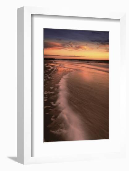 USA, New Jersey, Cape May National Seashore. Sunrise on ocean shore.-Jaynes Gallery-Framed Photographic Print