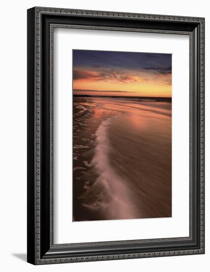 USA, New Jersey, Cape May National Seashore. Sunrise on ocean shore.-Jaynes Gallery-Framed Photographic Print