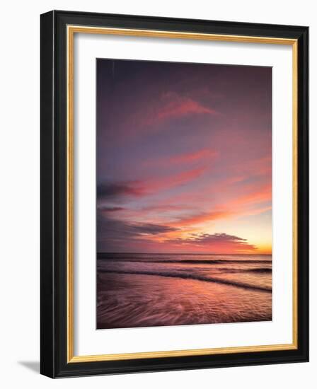 USA, New Jersey, Cape May National Seashore. Sunset on ocean shore.-Jaynes Gallery-Framed Photographic Print