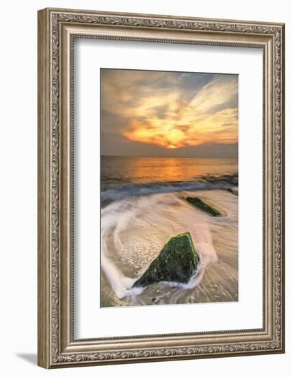 USA, New Jersey, Cape May. Scenic on Cape May Beach.-Jay O'brien-Framed Photographic Print