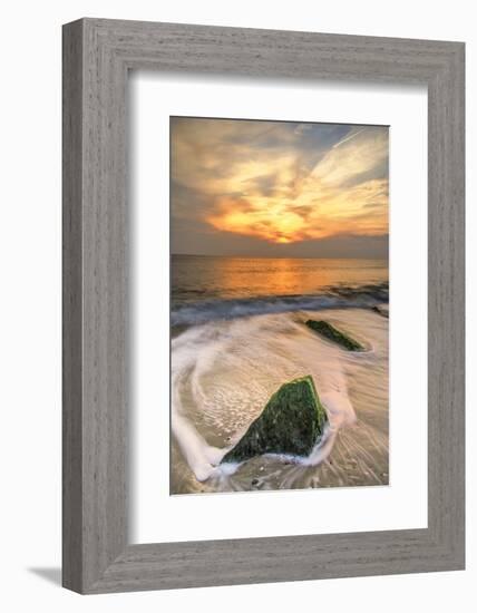 USA, New Jersey, Cape May. Scenic on Cape May Beach.-Jay O'brien-Framed Photographic Print