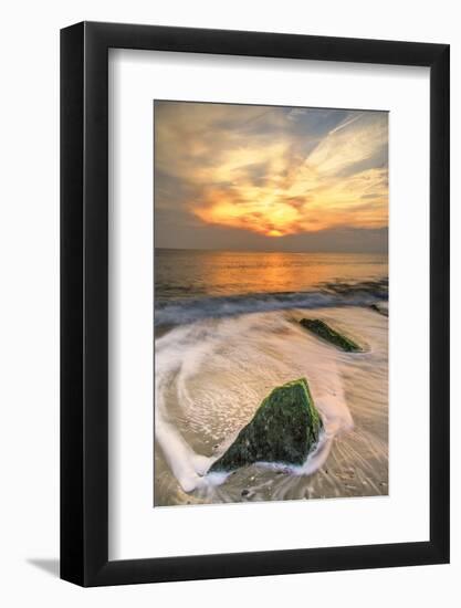 USA, New Jersey, Cape May. Scenic on Cape May Beach.-Jay O'brien-Framed Photographic Print