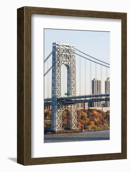 USA, New Jersey, Hudson River Basin, View of George Washington Bridge-Alison Jones-Framed Photographic Print