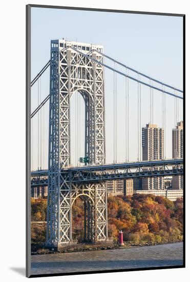 USA, New Jersey, Hudson River Basin, View of George Washington Bridge-Alison Jones-Mounted Photographic Print