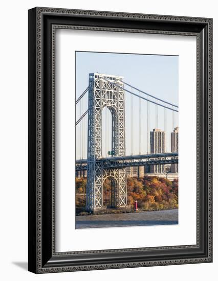 USA, New Jersey, Hudson River Basin, View of George Washington Bridge-Alison Jones-Framed Photographic Print