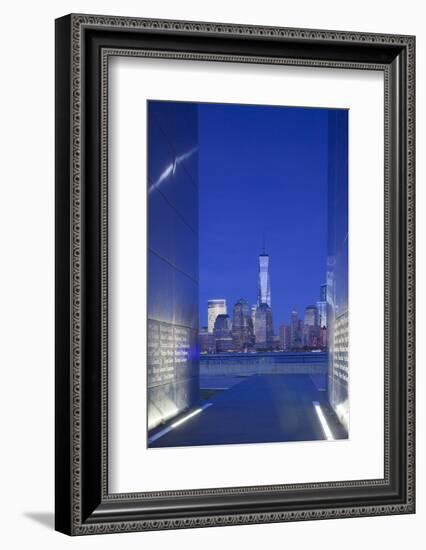 USA, New Jersey, Jersey City, Liberty State Park, View Through 9/11 Memorial, Empty Sky-Walter Bibikow-Framed Photographic Print