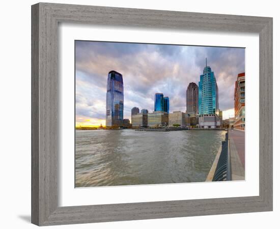 USA, New Jersey, Jersey City on the Hudson River-Alan Copson-Framed Photographic Print