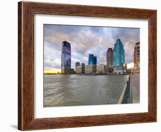 USA, New Jersey, Jersey City on the Hudson River-Alan Copson-Framed Photographic Print