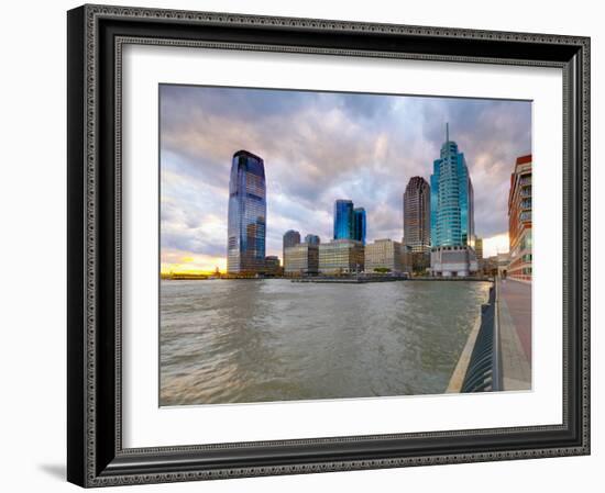 USA, New Jersey, Jersey City on the Hudson River-Alan Copson-Framed Photographic Print