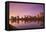 USA, New Jersey, Newark, City Skyline from Passaic River, Dawn-Walter Bibikow-Framed Premier Image Canvas