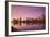 USA, New Jersey, Newark, City Skyline from Passaic River, Dawn-Walter Bibikow-Framed Photographic Print