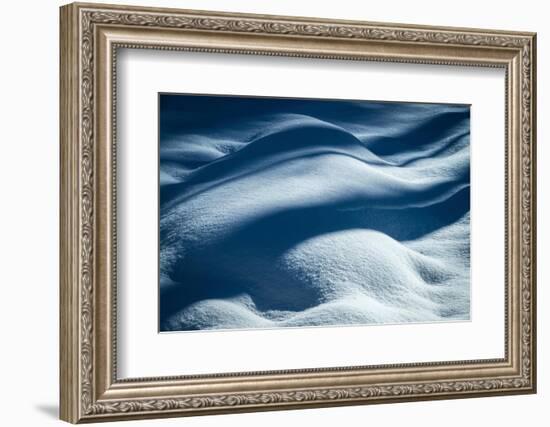 USA, New Jersey, Pine Barrens National Preserve. Shadow patterns on fresh snow.-Jaynes Gallery-Framed Photographic Print