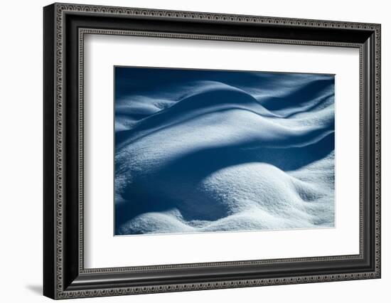 USA, New Jersey, Pine Barrens National Preserve. Shadow patterns on fresh snow.-Jaynes Gallery-Framed Photographic Print