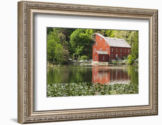 USA, New Jersey. Raritan River Basin, Clinton, South Fork of Raritan River and old mill-Alison Jones-Framed Photographic Print