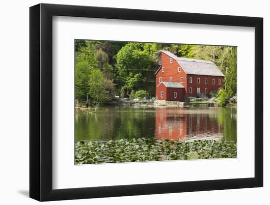 USA, New Jersey. Raritan River Basin, Clinton, South Fork of Raritan River and old mill-Alison Jones-Framed Photographic Print