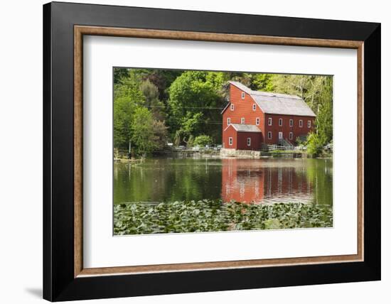 USA, New Jersey. Raritan River Basin, Clinton, South Fork of Raritan River and old mill-Alison Jones-Framed Photographic Print