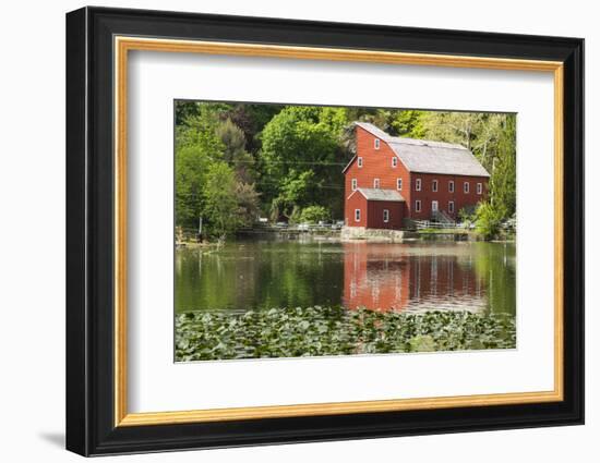 USA, New Jersey. Raritan River Basin, Clinton, South Fork of Raritan River and old mill-Alison Jones-Framed Photographic Print