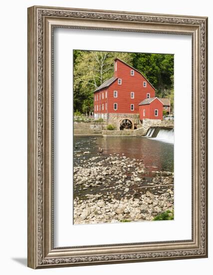 USA, New Jersey. Raritan River Basin, Clinton, South Fork of Raritan River and old mill-Alison Jones-Framed Photographic Print