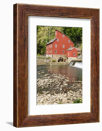 USA, New Jersey. Raritan River Basin, Clinton, South Fork of Raritan River and old mill-Alison Jones-Framed Photographic Print