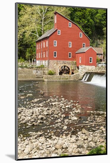 USA, New Jersey. Raritan River Basin, Clinton, South Fork of Raritan River and old mill-Alison Jones-Mounted Photographic Print