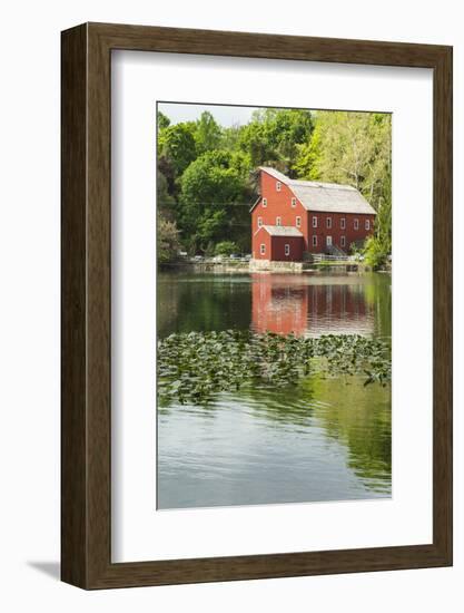 USA, New Jersey. Raritan River Basin, Clinton, South Fork of Raritan River and old mill-Alison Jones-Framed Photographic Print