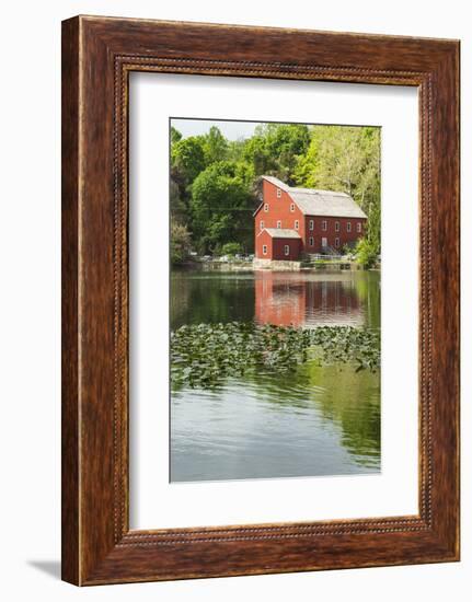 USA, New Jersey. Raritan River Basin, Clinton, South Fork of Raritan River and old mill-Alison Jones-Framed Photographic Print