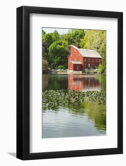 USA, New Jersey. Raritan River Basin, Clinton, South Fork of Raritan River and old mill-Alison Jones-Framed Photographic Print