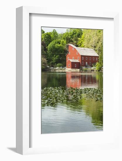 USA, New Jersey. Raritan River Basin, Clinton, South Fork of Raritan River and old mill-Alison Jones-Framed Photographic Print