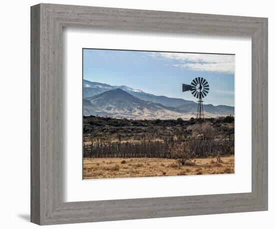 USA, New Mexico, Aermotor windmill and cattle pen-Ann Collins-Framed Photographic Print