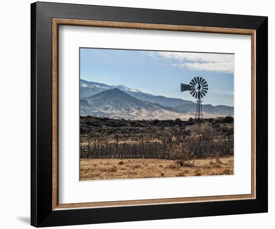 USA, New Mexico, Aermotor windmill and cattle pen-Ann Collins-Framed Photographic Print