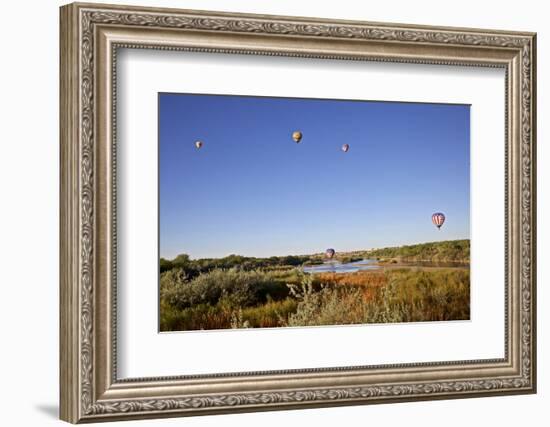 USA, New Mexico, Albuquerque. Hot air balloon-Connie Bransilver-Framed Photographic Print