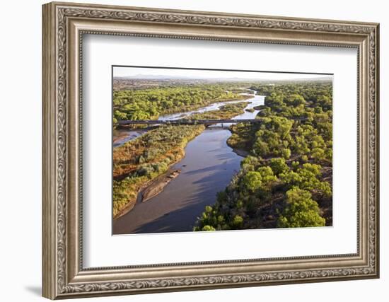 USA, New Mexico, Albuquerque. Hot air balloon-Connie Bransilver-Framed Photographic Print