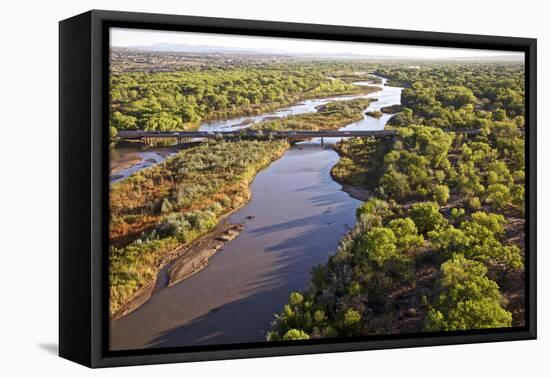 USA, New Mexico, Albuquerque. Hot air balloon-Connie Bransilver-Framed Premier Image Canvas