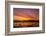 USA, New Mexico, Bosque del Apache National Wildlife Refuge. Sunset on bird flock in water.-Jaynes Gallery-Framed Photographic Print