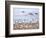 USA, New Mexico, Bosque del Apache, Snow Geese following sand Hill Cranes-Terry Eggers-Framed Photographic Print