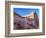 USA, New Mexico, Sant Fe, Adobe structure with protruding vigas and Snow-Terry Eggers-Framed Photographic Print