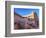 USA, New Mexico, Sant Fe, Adobe structure with protruding vigas and Snow-Terry Eggers-Framed Photographic Print