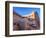 USA, New Mexico, Sant Fe, Adobe structure with protruding vigas and Snow-Terry Eggers-Framed Photographic Print