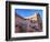 USA, New Mexico, Sant Fe, Adobe structure with protruding vigas and Snow-Terry Eggers-Framed Photographic Print