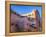 USA, New Mexico, Sant Fe, Adobe structure with protruding vigas and Snow-Terry Eggers-Framed Premier Image Canvas